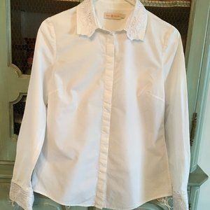 Vintage Tory Burch White  Long sleeve Blouse